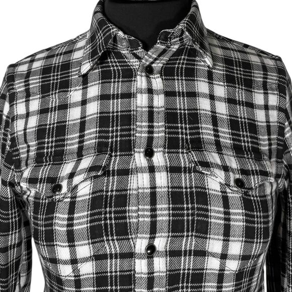 Polo Ralph Lauren Womens Button Up Shirt Plaid Flannel Western Snap Button Top 2 - Picture 4 of 9